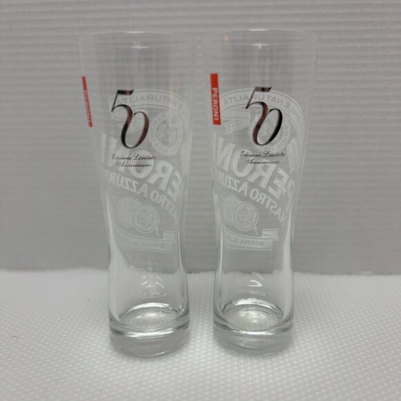 Set of Two Peroni Pilsner 8" 50 Edixione Limitata Anniversario - 2135 - Picture 2 of 4